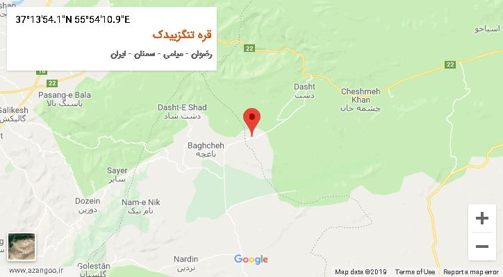 روستای قره تنگزبیدک بر روی نقشه
