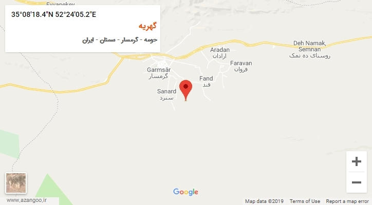 روستای گهریه بر روی نقشه
