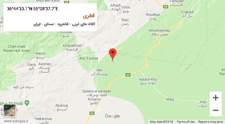 روستای قطری بر روی نقشه
