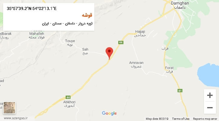 روستای قوشه بر روی نقشه