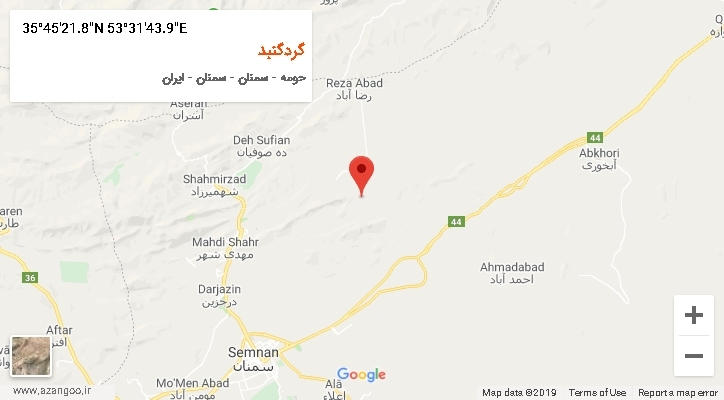 روستای گردگنبد بر روی نقشه