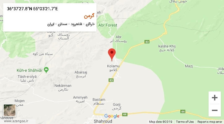 روستای گرمن بر روی نقشه