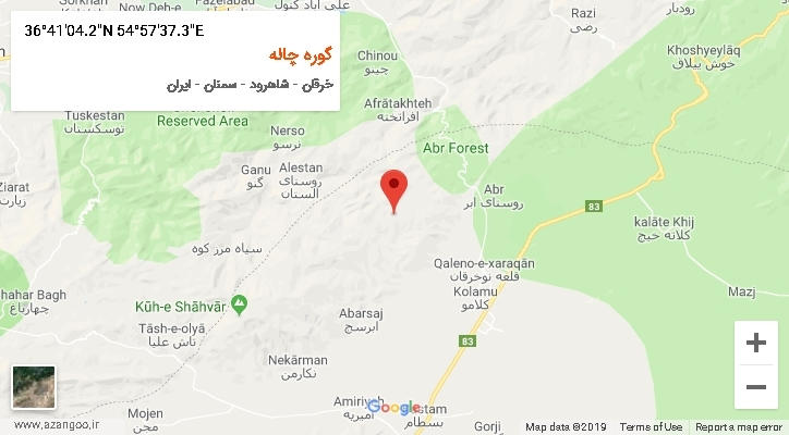 روستای گوره چاله بر روی نقشه