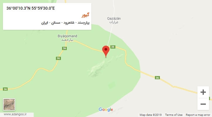 روستای گیور بر روی نقشه