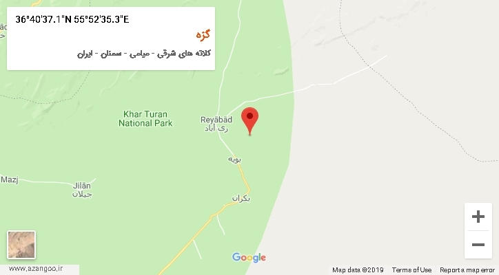 روستای گزه بر روی نقشه