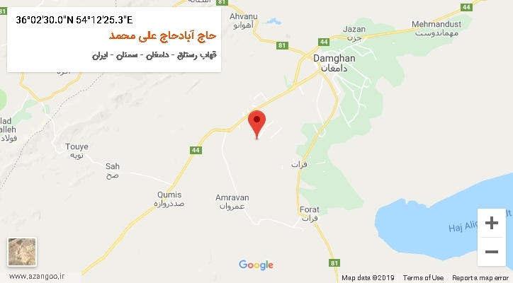 روستای حاج آبادحاج علی محمد بر روی نقشه