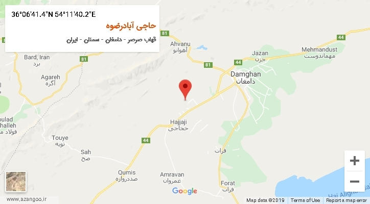 روستای حاجی آبادرضوه بر روی نقشه