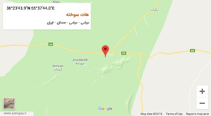 روستای هات سوخته بر روی نقشه