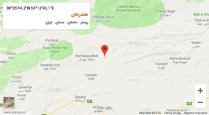روستای هفدرخان بر روی نقشه
