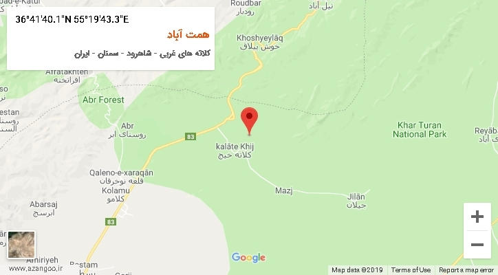 روستای همت آباد بر روی نقشه