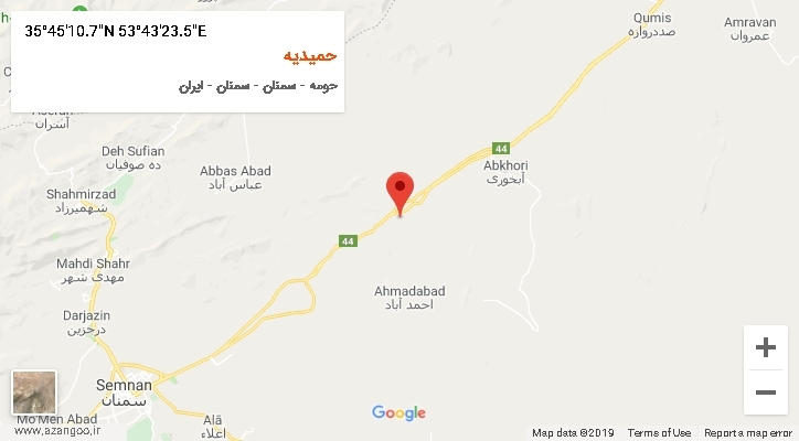 روستای حمیدیه بر روی نقشه