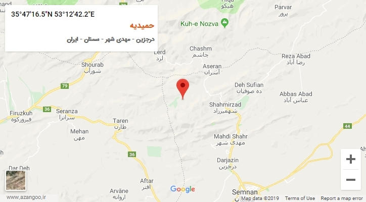 روستای حمیدیه بر روی نقشه