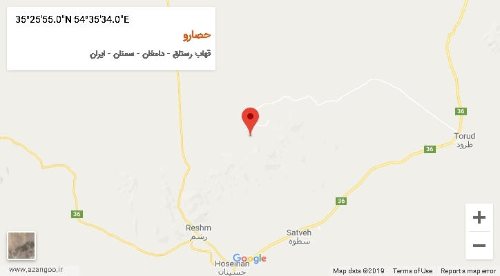 روستای حصارو بر روی نقشه