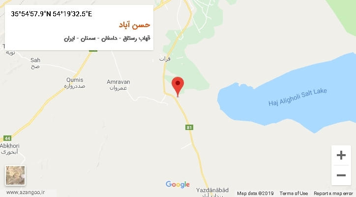 روستای حسن آباد بر روی نقشه