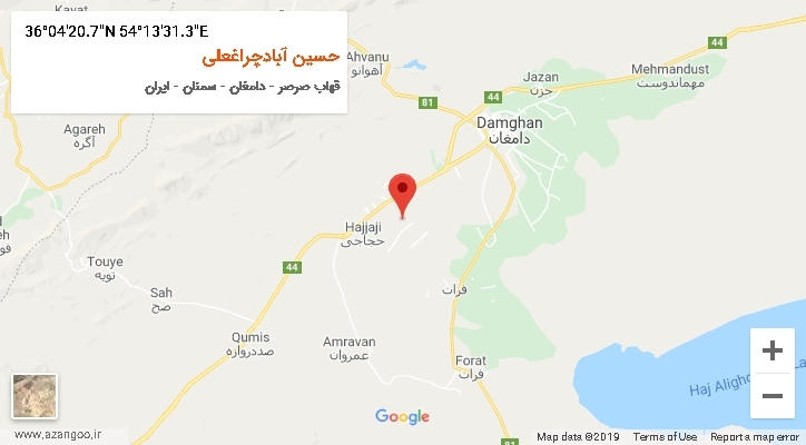 روستای حسین آبادچراغعلی بر روی نقشه