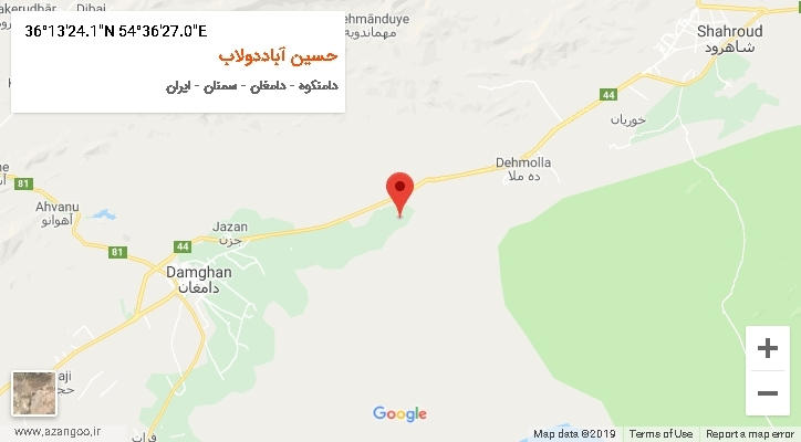 روستای حسین آباددولاب بر روی نقشه