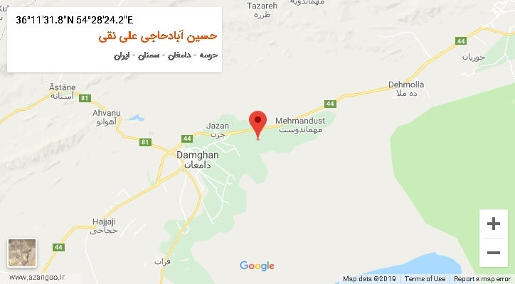 روستای حسین آبادحاجی علی نقی بر روی نقشه