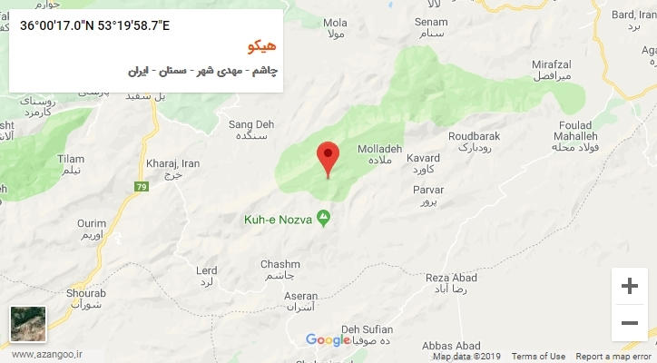 روستای هیکو بر روی نقشه
