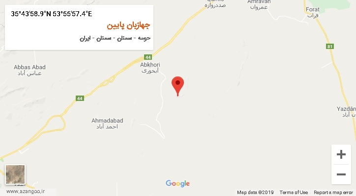 روستای جهازبان پایین بر روی نقشه