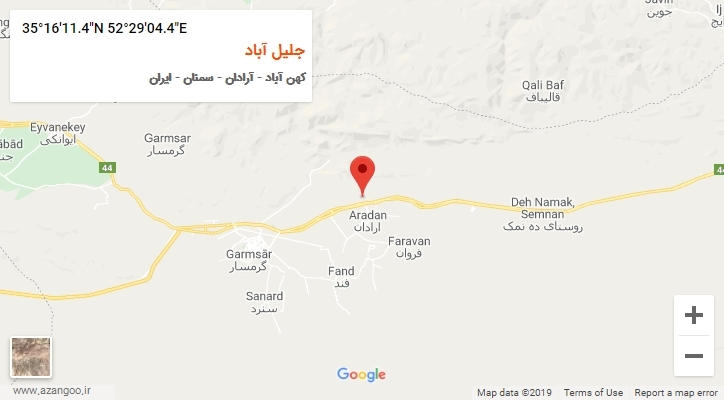 روستای جلیل آباد بر روی نقشه