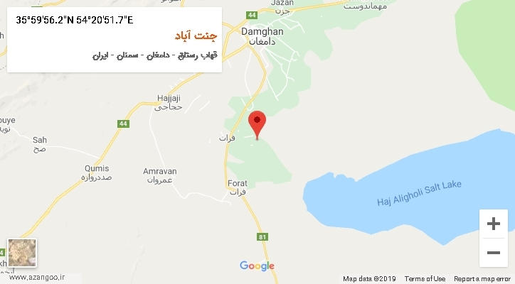 روستای جنت آباد بر روی نقشه