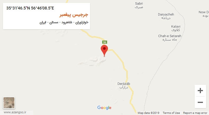 روستای جرجیس پیغمبر بر روی نقشه