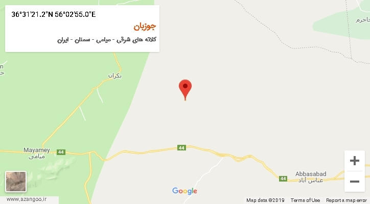 روستای جوزبان بر روی نقشه