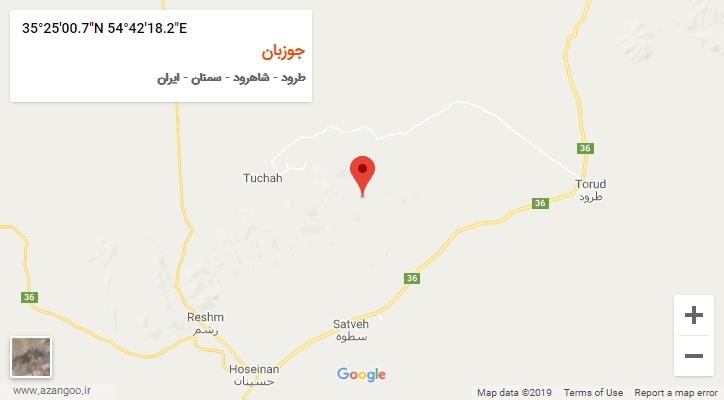 روستای جوزبان بر روی نقشه