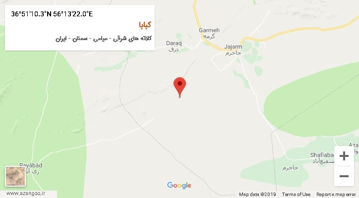 روستای کبابا بر روی نقشه
