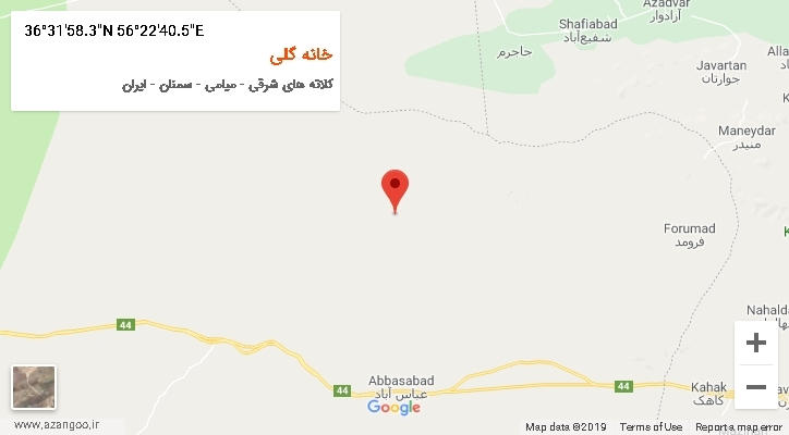 روستای خانه گلی بر روی نقشه