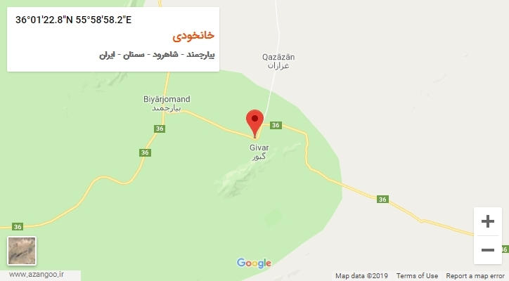 روستای خانخودی بر روی نقشه