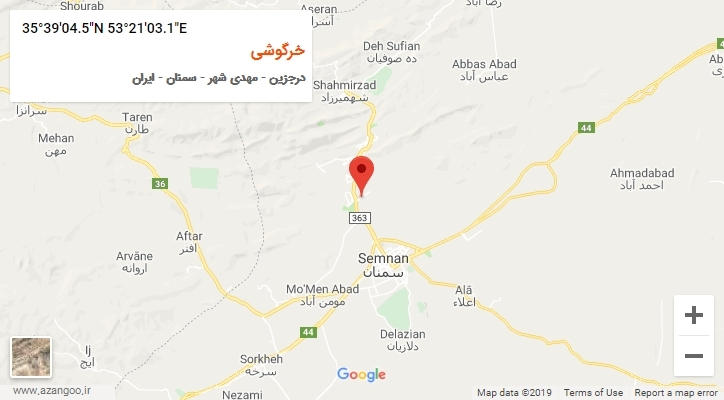 روستای خرگوشی بر روی نقشه
