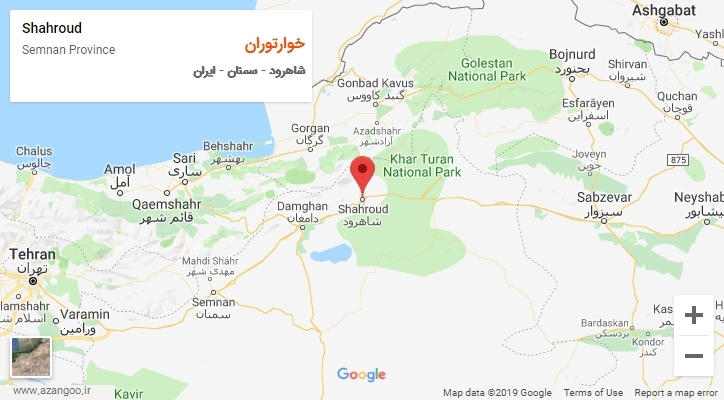 دهستان خوارتوران بر روی نقشه