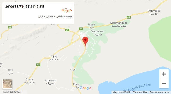روستای خیرآباد بر روی نقشه