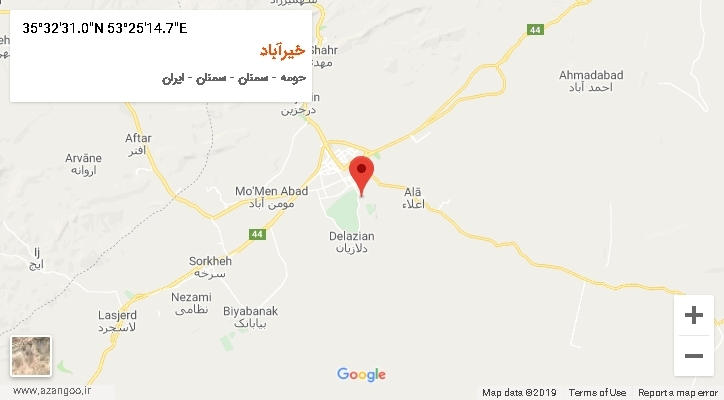 روستای خیرآباد بر روی نقشه