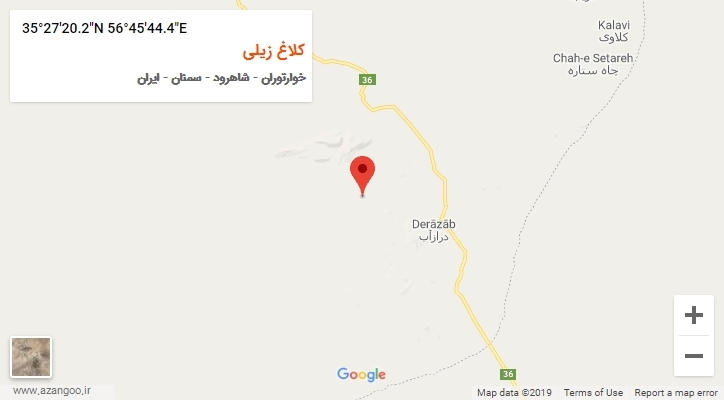روستای کلاغ زیلی بر روی نقشه