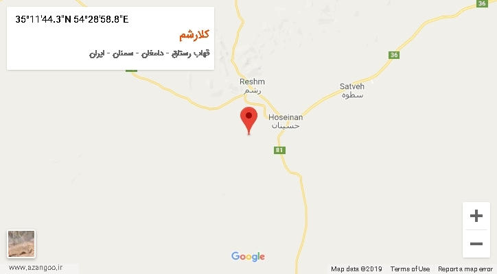 روستای کلارشم بر روی نقشه