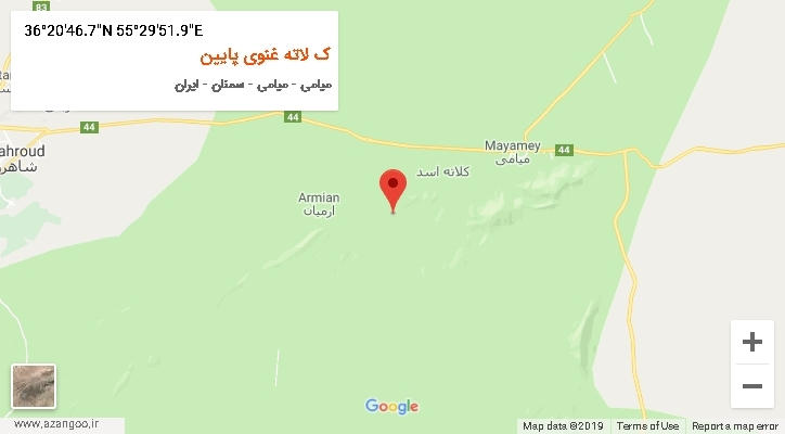 روستای ک لاته غنوی پایین بر روی نقشه