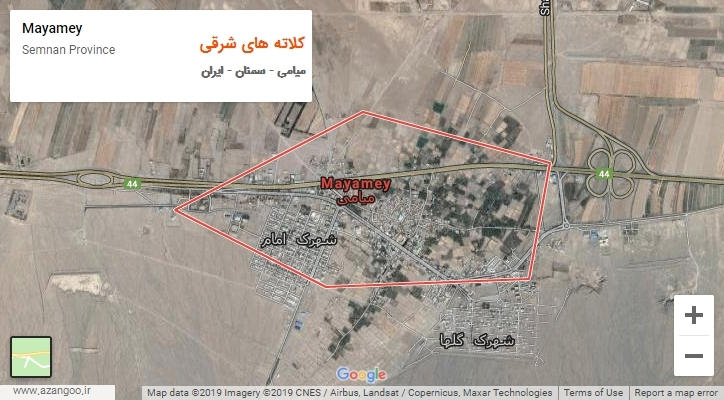 دهستان کلاته های شرقی بر روی نقشه