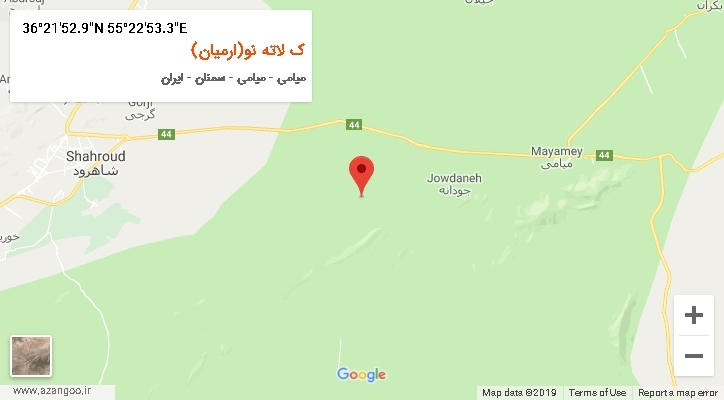روستای ک لاته نو(ارمیان) بر روی نقشه