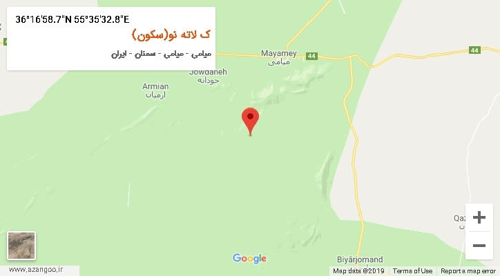 روستای ک لاته نو(سکون) بر روی نقشه