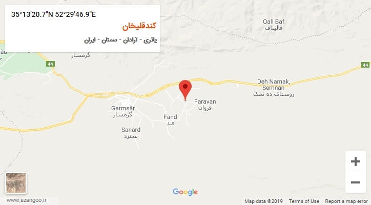 روستای کندقلیخان بر روی نقشه