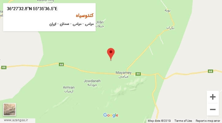 روستای کندوسیاه بر روی نقشه