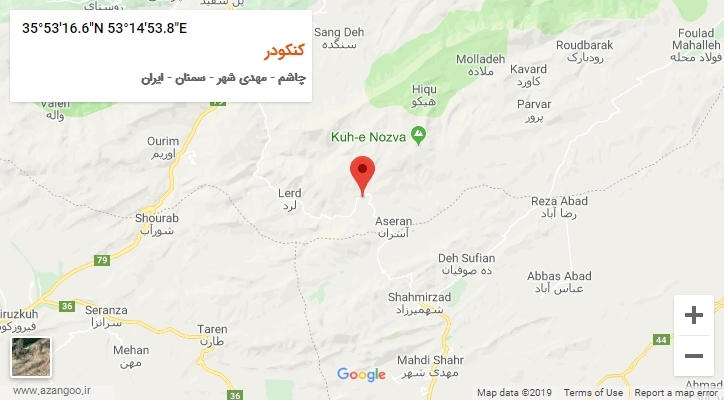 روستای کنکودر بر روی نقشه