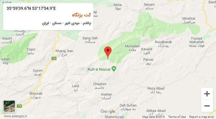 روستای کت بزنگاه بر روی نقشه