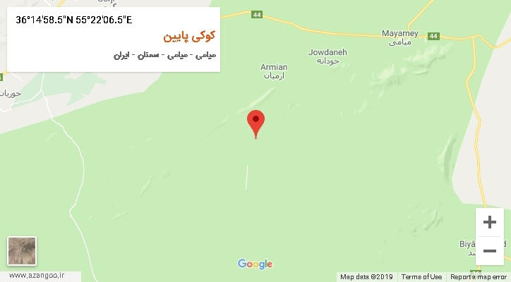 روستای کوکی پایین بر روی نقشه
