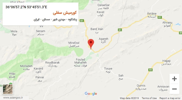 روستای کورمیش سفلی بر روی نقشه