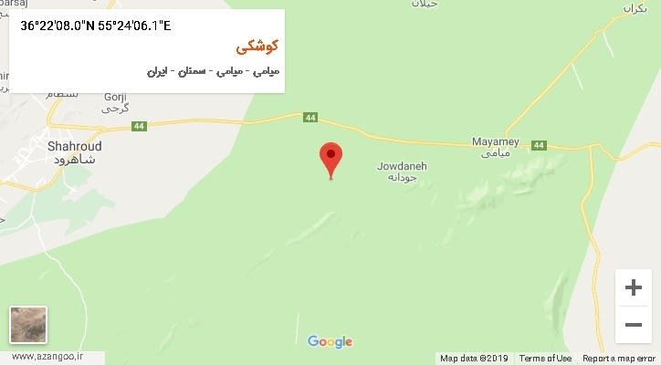 روستای کوشکی بر روی نقشه