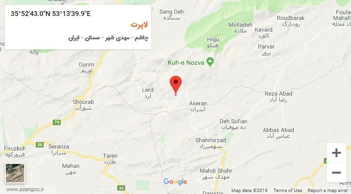 روستای لاپرت بر روی نقشه