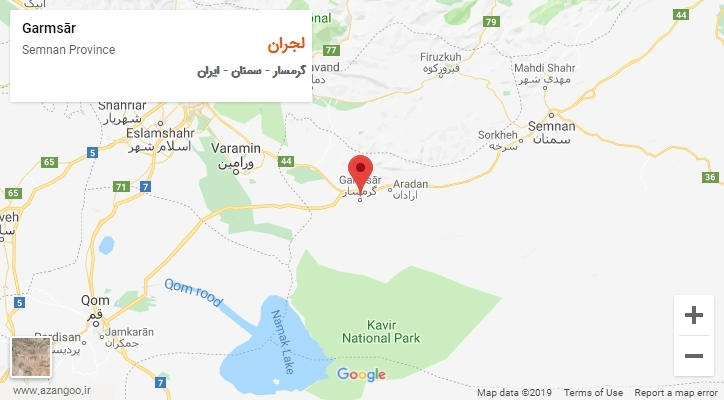 دهستان لجران بر روی نقشه
